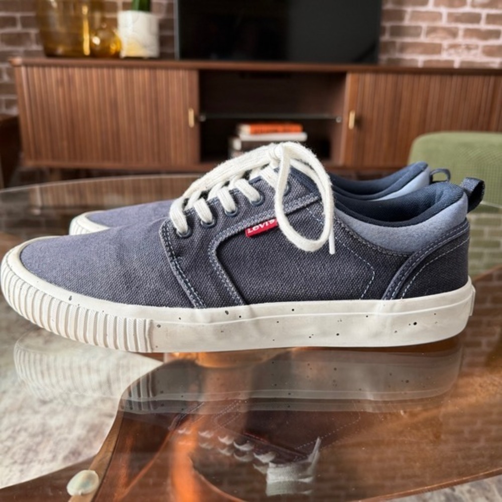 Levi Strauss Mens Alpine DTE Casual Lace Up Canvas Sneakers Shoes Blue Size 11e